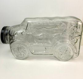 Vintage 1950 Glass Cracker Change Jar Holder