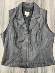 Large Wilsons Leather Black Vest.