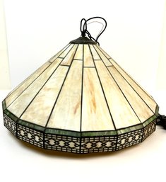 Vintage Faux Stain Glass Chandelier