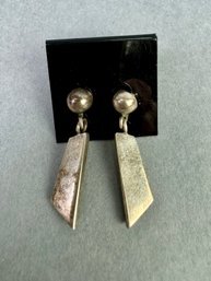 Sterling Silver Dangle Pierced Earrings