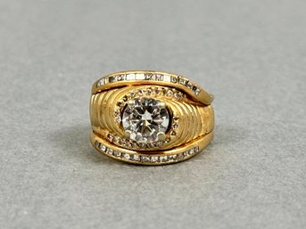 14k Yellow Gold Diamond Ring VS1 2.44 CTW