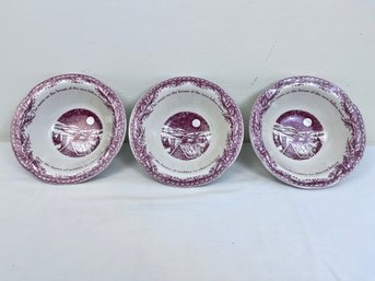 3 Johnson Brothers Cereal Bowls, Imported From England.