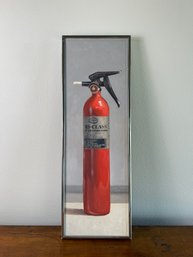 J. Moore Oil On Canvas Vertical Fire Extinguisher