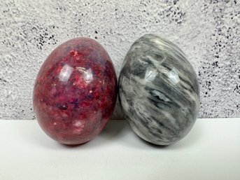 Gray And Purple Stone Marble Eggs