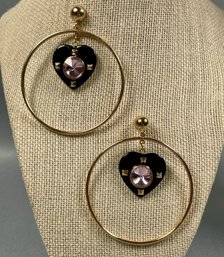 Steve Madden Heart Orbital Earrings