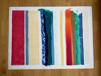 1979 Robert Natkin - Untitled, Striped Starting With Red: Signed Serigraph 6/75