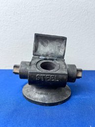 Vintage Rolled Steel Inkwell, Compliments Of The Cleveland Hardware Co