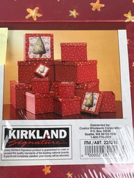 12 Kirkland Holiday Themed Nesting Boxes.