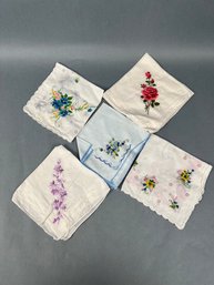 5 Cotton Handkerchiefs.