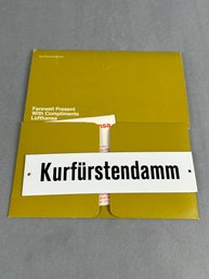 Lufthansa Farewell First Class Present Sign Kurfrstendamm