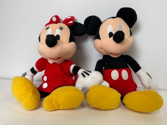 Vintage Plush Toys Minnie And Mickey Mouse Toy Dolls