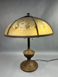 Bradley Hubbard Reverse Painted Lamp