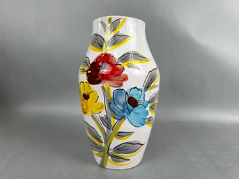 MCM Italian Painted Floral Vase