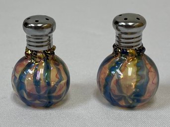 Artisan Hand Blown Glass Salt & Pepper Shakers