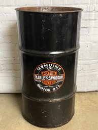 Vintage Harley Davidson Motor Oil Barrel