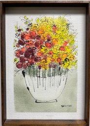 Vintage Victoria Savage Floral Art Framed