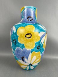 Alvino Bagni For Raymor Pottery Italy Large Floral Vase