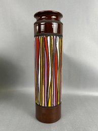 Bitossi And Figli Italy Brown Multicolor Vase