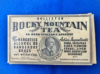 Hollister Brand Rocky Mountain Tea Herb Laxative.