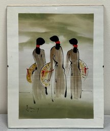 Original Native Painting On Fabric