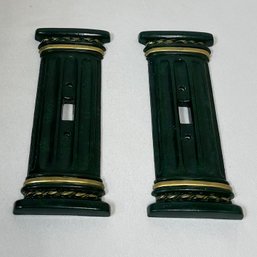 Set Of 2 Art Deco Contemporary Light Switch Mounts