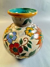 Colorful Ceramic Vase Made In Holland -local Pickup