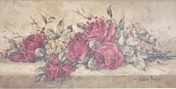 Barbara Mock Floral Roses Print Framed