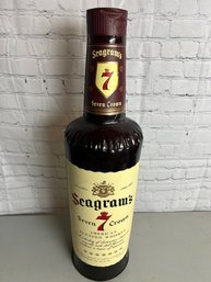 Vintage Seagrams Whiskey Bottle Blow Up