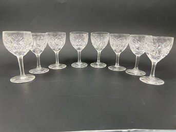 8 Crystal Aperitif Glassed.