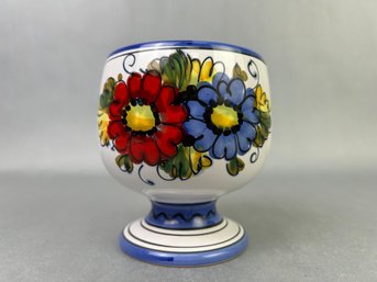 Hand Painted Italian Footed Goblet