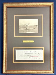 Orville Wright Signed Check Framed