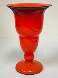 Vintage Czeckoslovak Glass Art Vase Hand Blown