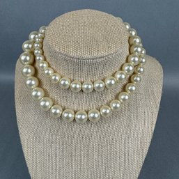 Strand Of 24 Inch Faux Graduated Pearls