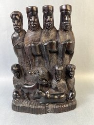 Vintage Carved Ebony African Nativity Scene.