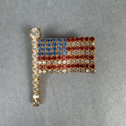 Bejeweled American Flag Pin