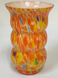 Vintage Czechoslovak Glass Art Vase BEAUTIFUL