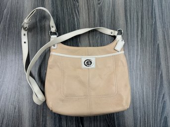 Coach Light Peach Leather Handbag
