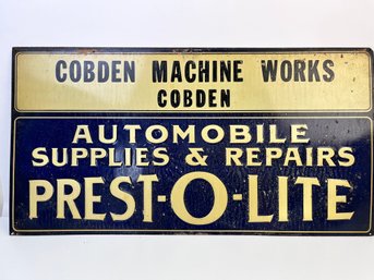 Cobden Machine Works, Automobile Supplies & Repair, Prest-o-lite.  *Local Pickup Only*