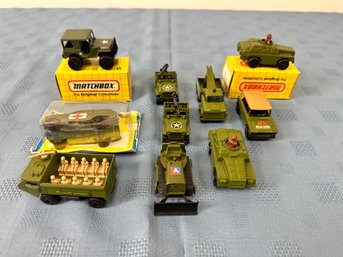 Ten Matchbox Military Vehicles