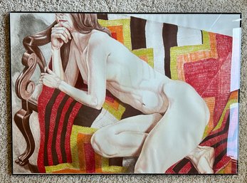 1978 Philip Pearlstein Print - Nude On Blanket:  Signed With 20/50