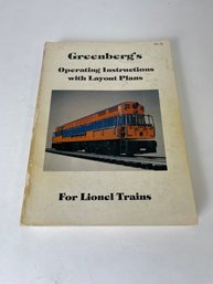VTG BOOK Greenbergs Operating Instructions For Lionel Trains With Layout Plans