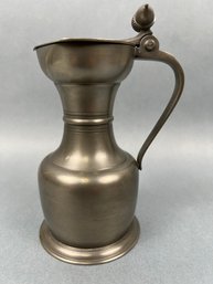 Pewter Cream Pitcher Made In Holland.
