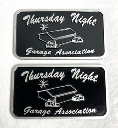 Vintage Thursday Night Garage Association Metal Signs