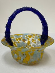 Glass Artwork Basket Hand Blown