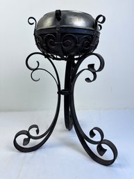 Vintage Iron And Tin Plant Stand.