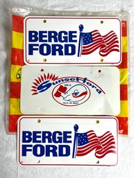 Vintage Berge Ford Sunset Ford Signs