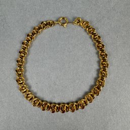 Gold Tone Bracelet - 7 Inches