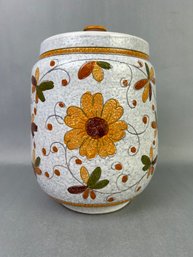 Large MCM Italian Floral White Canister