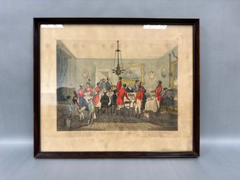 English Hunting Scene Engraving Print Bachelors Hall Plate 6