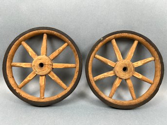 Antique Wood Frame Buggy Tires.